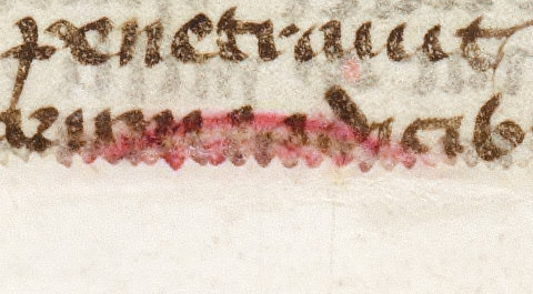Página de un manuscrito medieval encuadernado junto al mapa de Vinlandia