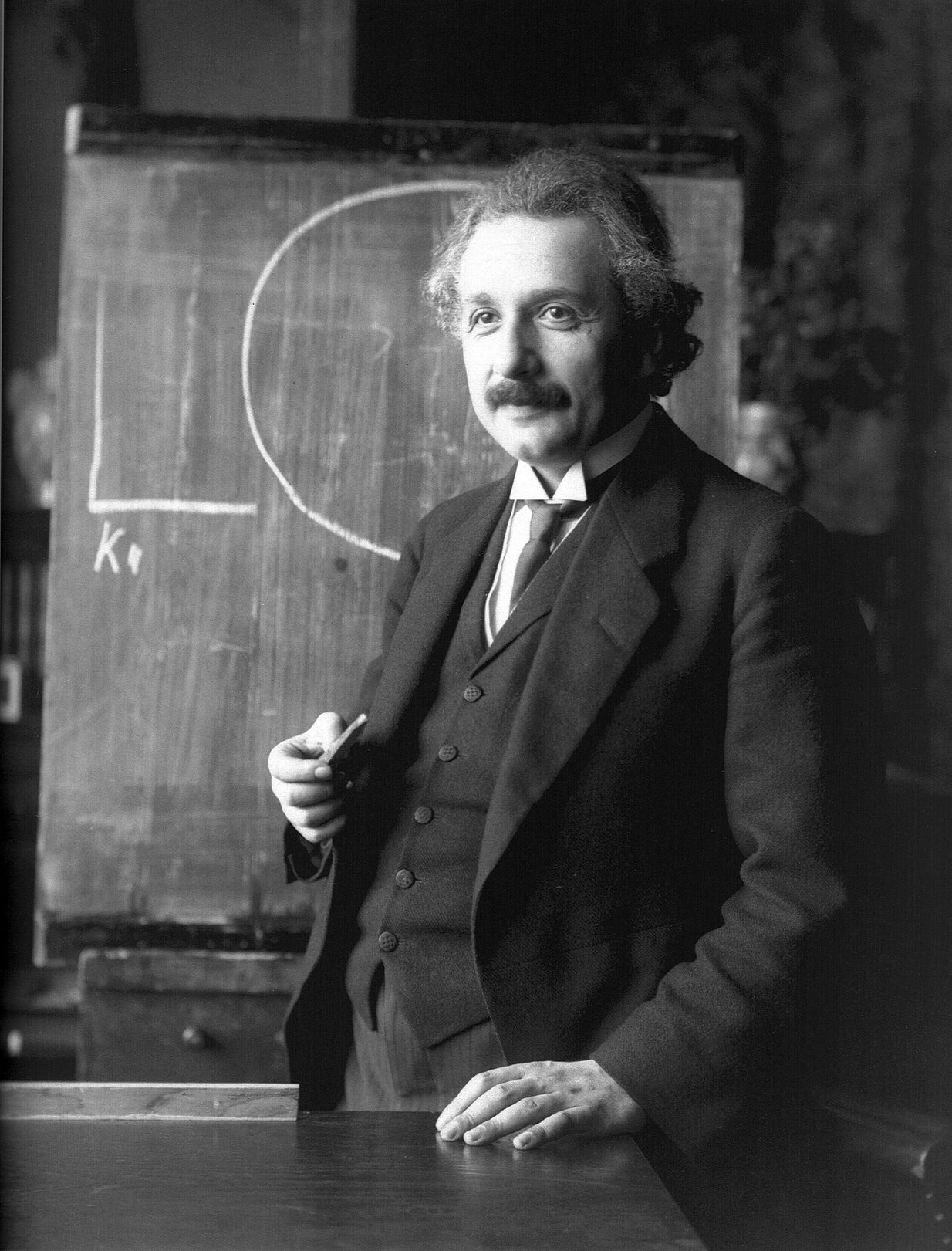 Retrato fotográfico de Albert Einstein en 1921