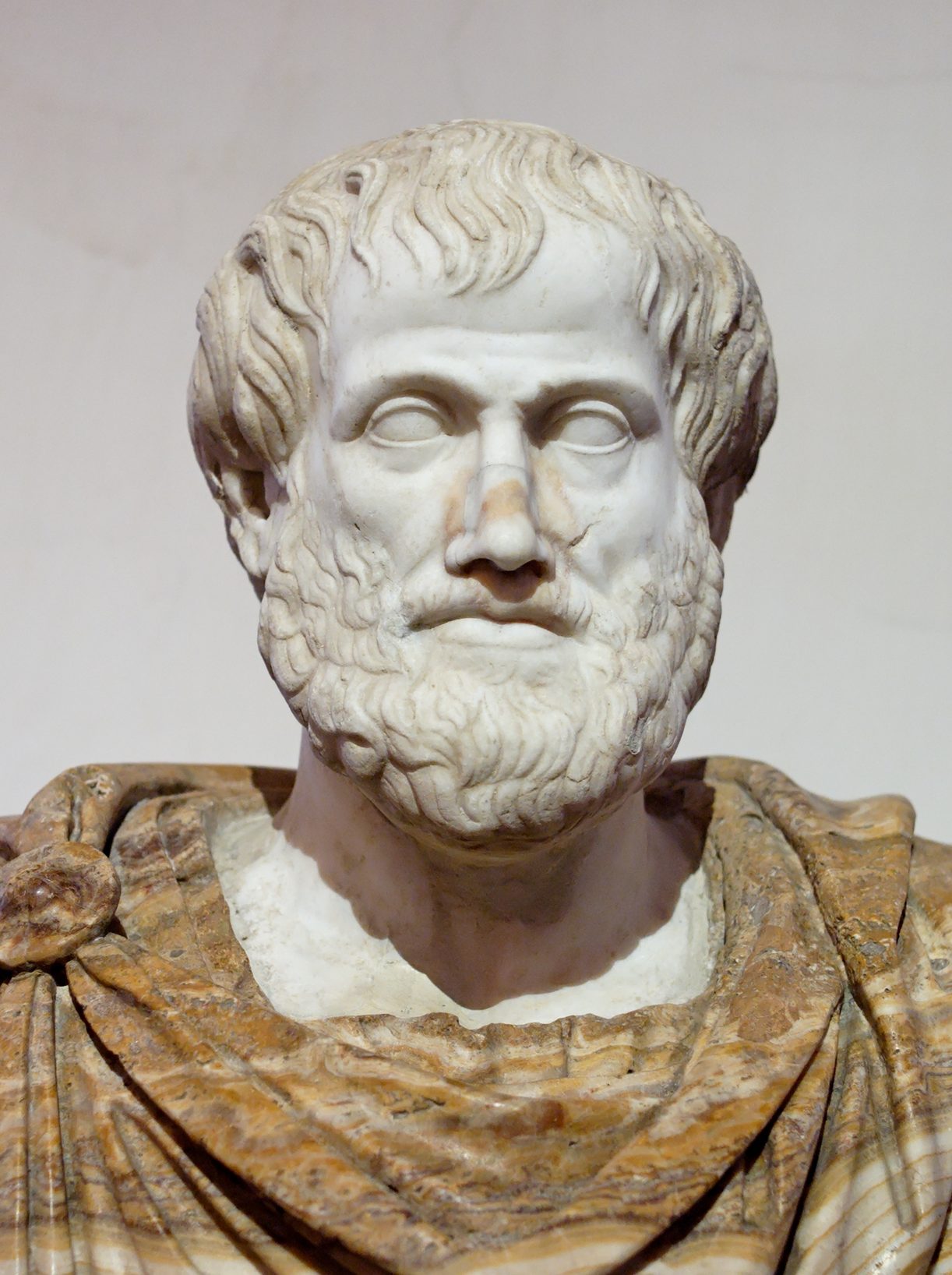 Busto de mármol de Aristóteles, copia romana de un original griego