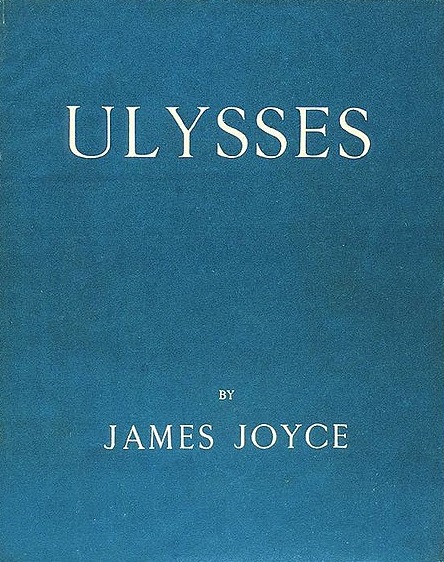 Cubierta azul de la primera edición del Ulises de James Joyce, París, 1922