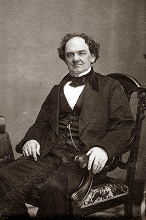 Retrato fotográfico de P. T. Barnum, empresario circense del siglo XIX