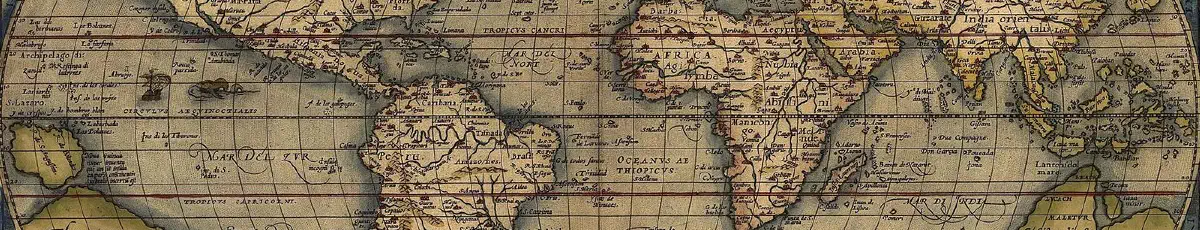 OrteliusWorldMap1570 — Geografía